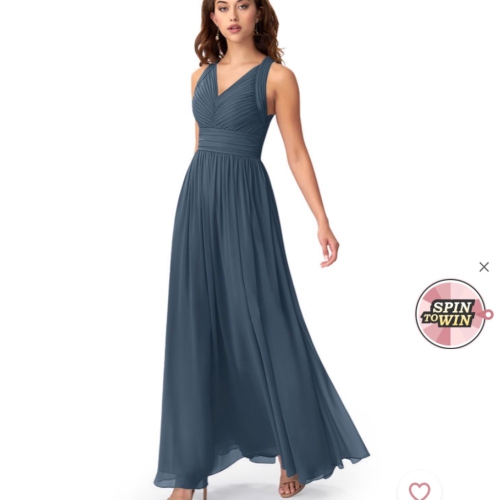 Azazie Glenna neptune bridesmaids dress